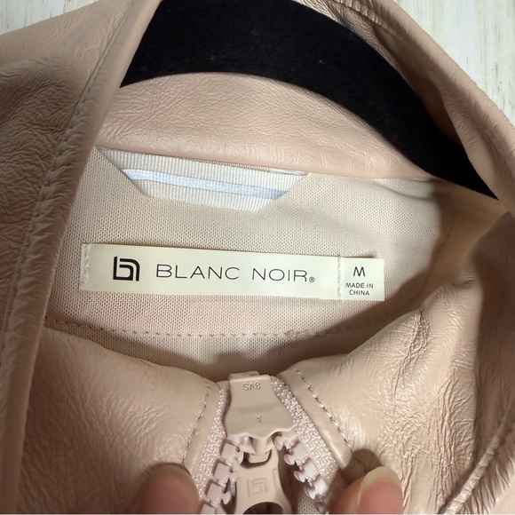 Blanc Noir Leather baby pink Moto Mesh Jacket Medium - Picture 8 of 12